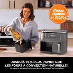 Air fryer Ninja double compartiment XL, 6-en-1, 7,6 L, Gris, DZ300EU