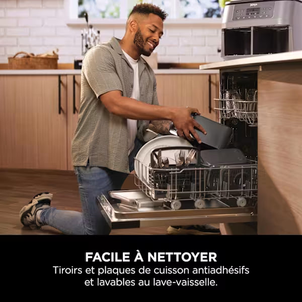 Air fryer Ninja double compartiment XL, 6-en-1, 7,6 L, Gris, DZ300EU