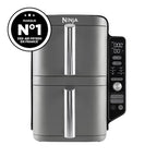 Air Fryer Ninja Double Stack XL 2 tiroirs superposés 6-en-1, 9,5 L avec thermosonde, Gris SL451EU