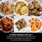 Air Fryer Ninja Double Stack XL 2 tiroirs superposés 6-en-1, 9,5 L avec thermosonde, Gris SL451EU