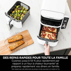 Air fryer Ninja Double Stack XL 2 tiroirs superposés 6-en-1, 9,5 L, Blanc SL400EUWH