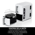 Air fryer Ninja Double Stack XL 2 tiroirs superposés 6-en-1, 9,5 L, Blanc SL400EUWH