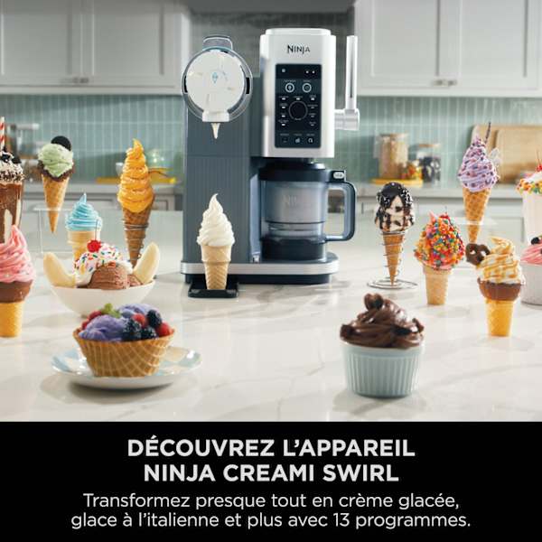Machine à glace à l’italienne Ninja CREAMi Scoop & Swirl 13-en-1