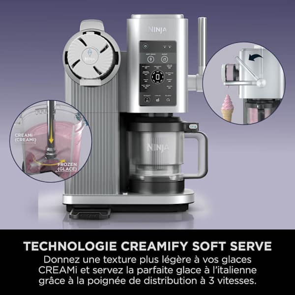 Machine à glace à l’italienne Ninja CREAMi Scoop & Swirl 13-en-1