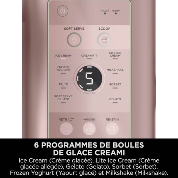 Machine à glace à l’italienne Ninja CREAMi Scoop & Swirl 13-en-1, Matcha-Fraise