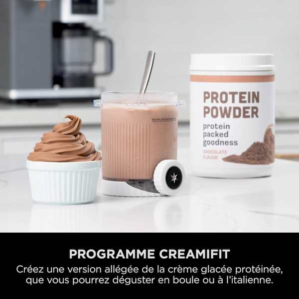 Machine à glace à l’italienne Ninja CREAMi Scoop & Swirl 13-en-1, Matcha-Fraise