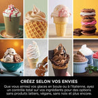 Machine à glace à l’italienne Ninja CREAMi Scoop & Swirl 13-en-1, Matcha-Fraise