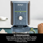 Machine à glace Ninja CREAMi Deluxe 10-en-1, Bleu-gris