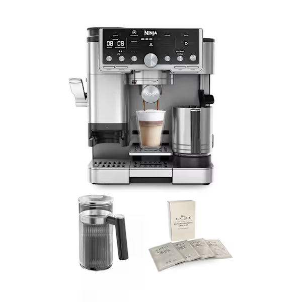 Pack Machine Espresso Ninja Luxe Café Pro avec solution détartrante et carafe
