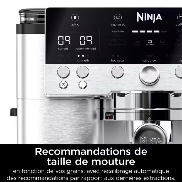 Pack Machine Espresso Ninja Luxe Café Premier avec solution détartrante et boite à marc