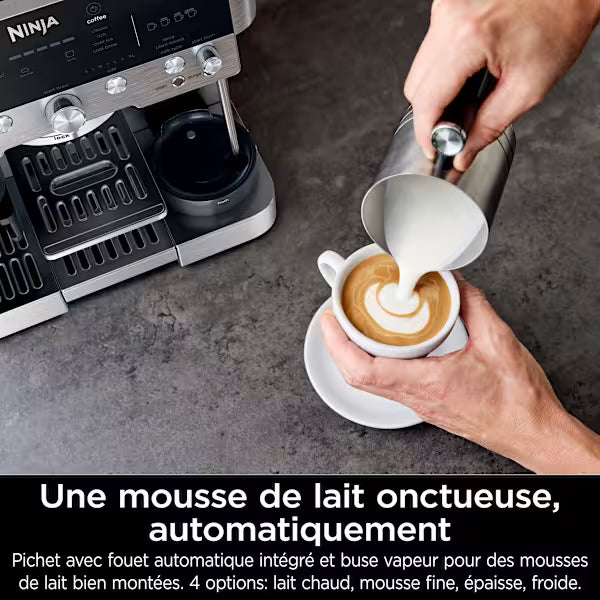 Pack Machine Espresso Ninja Luxe Café Premier avec solution détartrante et boite à marc