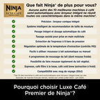 Pack Machine Espresso Ninja Luxe Café Premier avec solution détartrante et boite à marc