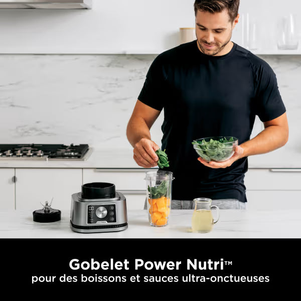 Blender 3 en 1 Ninja Foodi Power Nutri avec technologies Smart Torque & Auto-iQ 1200W - CB350EU