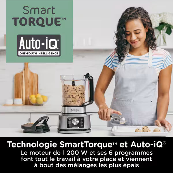 Blender 3 en 1 Ninja Foodi Power Nutri avec technologies Smart Torque & Auto-iQ 1200W - CB350EU