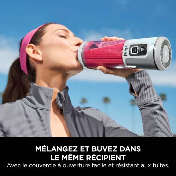Blender portable sans fil Ninja Blast – Blanc [BC151EUWH]