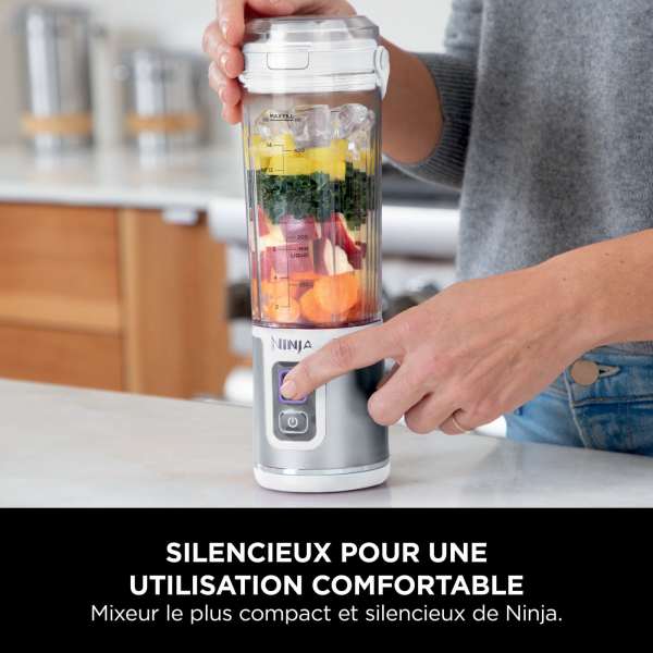 Blender portable sans fil Ninja Blast – Blanc [BC151EUWH]