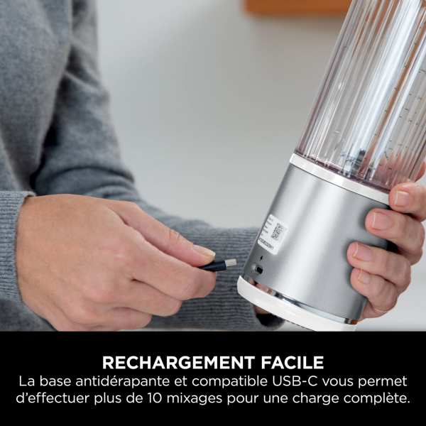 Blender portable sans fil Ninja Blast – Blanc [BC151EUWH]