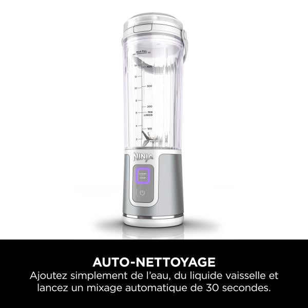 Blender portable sans fil Ninja Blast – Blanc [BC151EUWH]