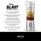 Blender portable sans fil Ninja Blast – Blanc [BC151EUWH]