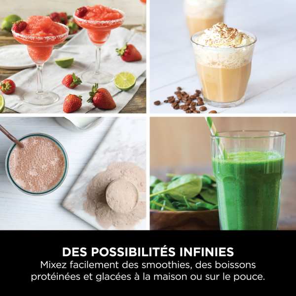 Blender portable sans fil Ninja Blast – Blanc [BC151EUWH]