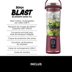Blender portable sans fil Ninja Blast – Cranberry [BC151EUCR]