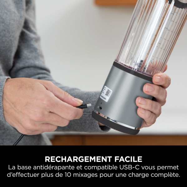 Blender portable sans fil Ninja Blast – Noir [BC151EUBK]