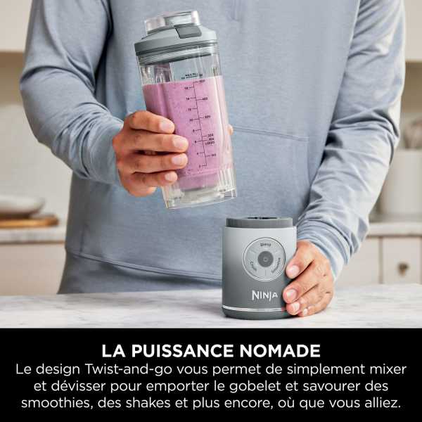 Blender portable sans fil Ninja Blast Max - Argent BC251EUSL