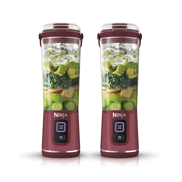 Blender portable sans fil Ninja Blast – Cranberry (Lot de deux)