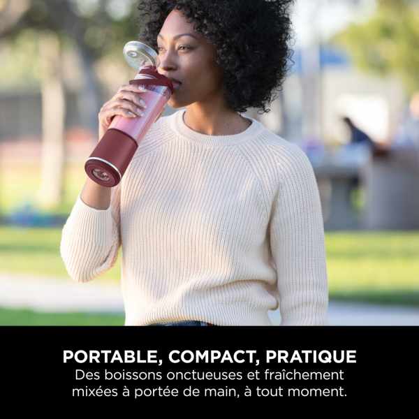 Blender portable sans fil Ninja Blast – Cranberry (Lot de deux)