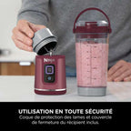 Blender portable sans fil Ninja Blast – Cranberry (Lot de deux)