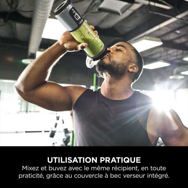 Blender portable sans fil Ninja Blast – Noir (Lot de deux)