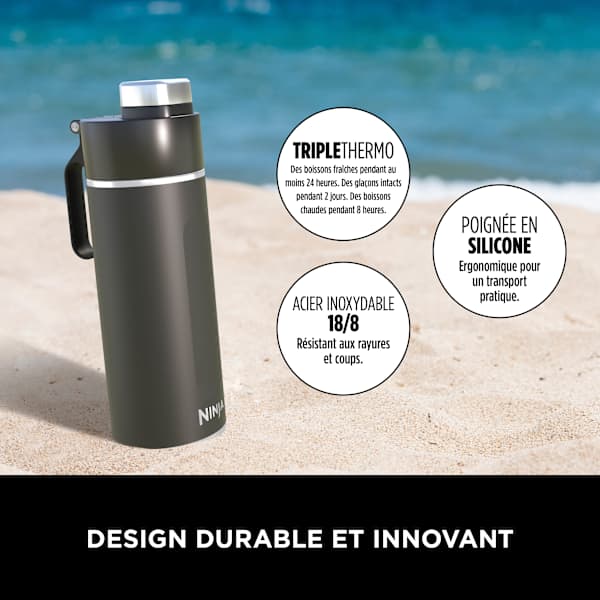 Blender portable sans fil Ninja Blast et Gourde isotherme Ninja Thirsti