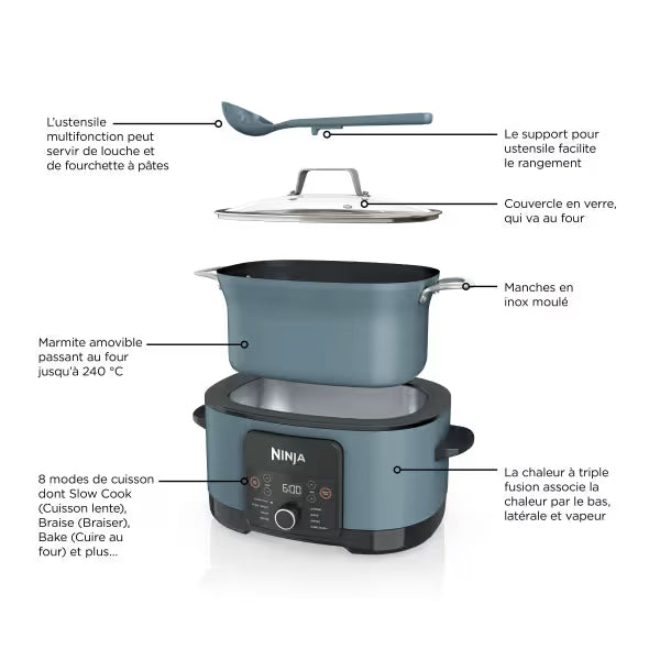 Ninja Foodi PossibleCooker, multicuiseur et mijoteuse numérique 8-en-1 MC1001EU