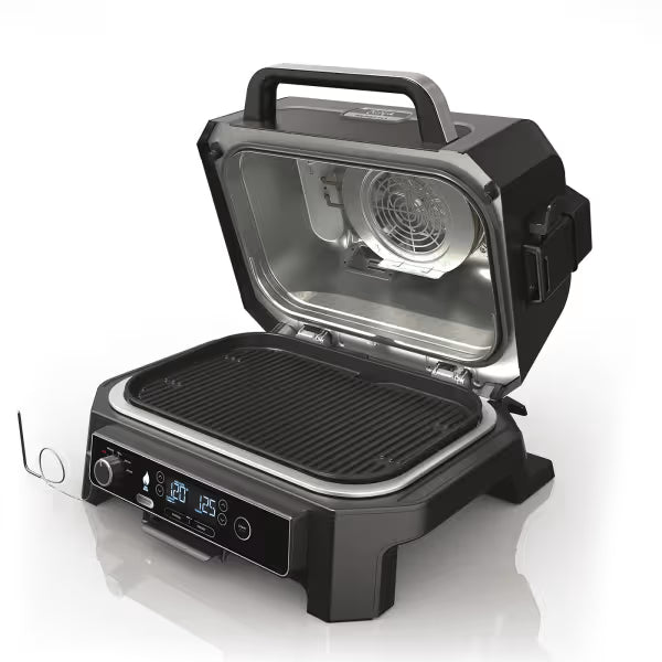 Barbecue électrique et fumoir Ninja Woodfire Pro XL avec thermosonde Smart Cook, support et housse