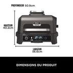 Barbecue électrique et fumoir Ninja Woodfire Pro XL avec thermosonde Smart Cook, support et housse