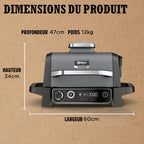 Barbecue électrique & Fumoir Ninja Woodfire avec support et housse