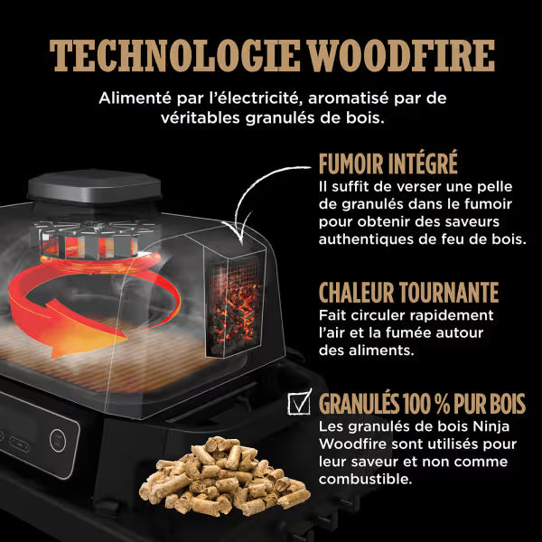 Barbecue électrique & Fumoir Ninja Woodfire OG701EU