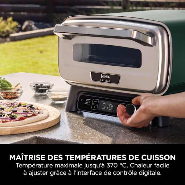Four à pizza électrique d’extérieur, avec fonction Air Fryer Ninja Artisan MO201EUDB - Vert Foncé
