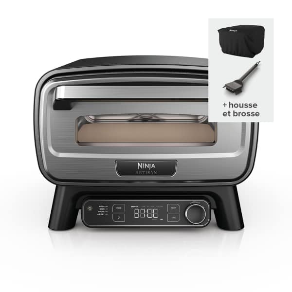 Four à pizza électrique d’extérieur avec fonction Air Fryer Ninja Artisan avec housse et brosse