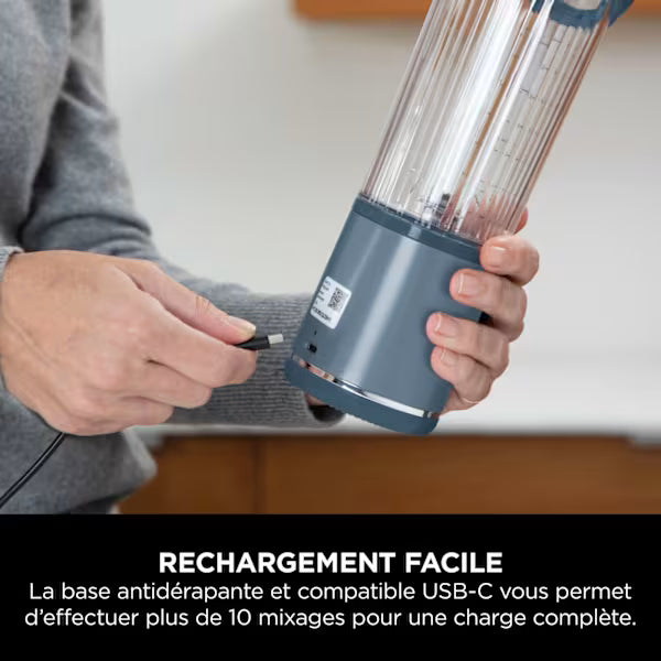 Blender portable sans fil Ninja Blast – Bleu [BC151EUNV]