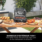 Barbecue électrique et fumoir Ninja Woodfire Pro Connect XL avec support et housse