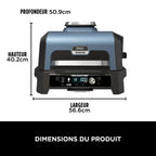 Barbecue électrique et fumoir Ninja Woodfire Pro Connect XL avec support et housse