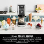 Pack Machine à glace Ninja CREAMi Deluxe 10-en-1 et Machine à boissons glacées Ninja SLUSHi