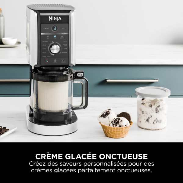Pack Machine à glace Ninja CREAMi Deluxe 10-en-1 et Machine à boissons glacées Ninja SLUSHi