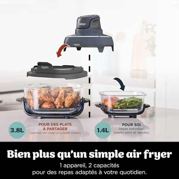 Air Fryer modulaire en verre Ninja CRISPi Blanc FN102EU