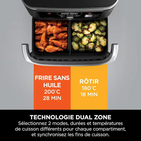 Air Fryer Ninja Foodi FLEX 7-en-1, 10,4 L, Noir, AF500EU