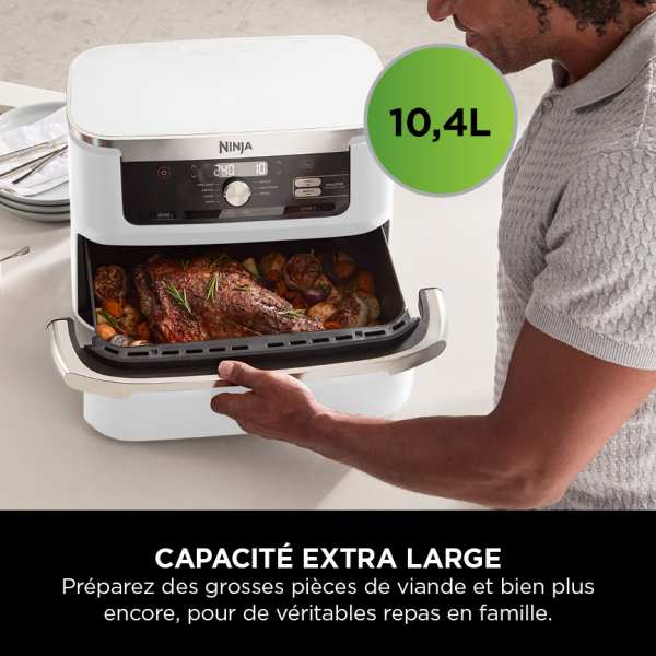 Air Fryer Ninja Foodi FLEX 7-en-1, 10,4 L, Blanc, AF500EUWH