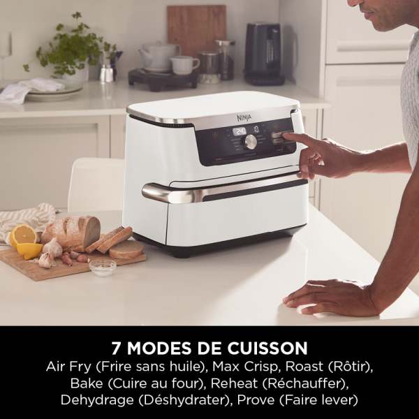 Air Fryer Ninja Foodi FLEX 7-en-1, 10,4 L, Blanc, AF500EUWH